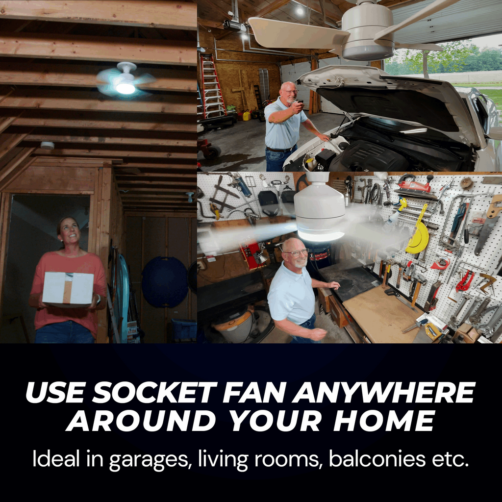 Socket Breeze LED Light & Fan | Bell+Howell – SocketBreeze